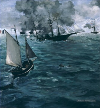  bataille Tableaux - Bataille de Kearsage et Alabama Édouard Manet